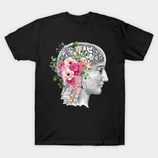 Brain Floral, Mental Health Matters T-Shirt